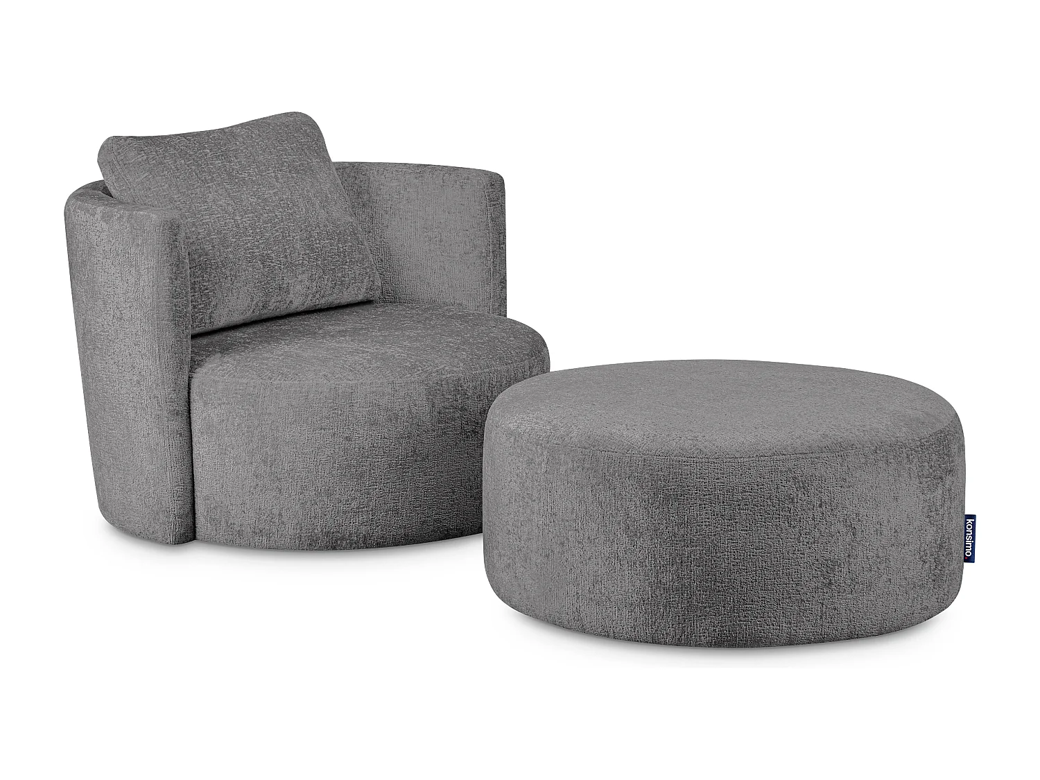 Puff im modernistischen Stil - grau - RAGGI