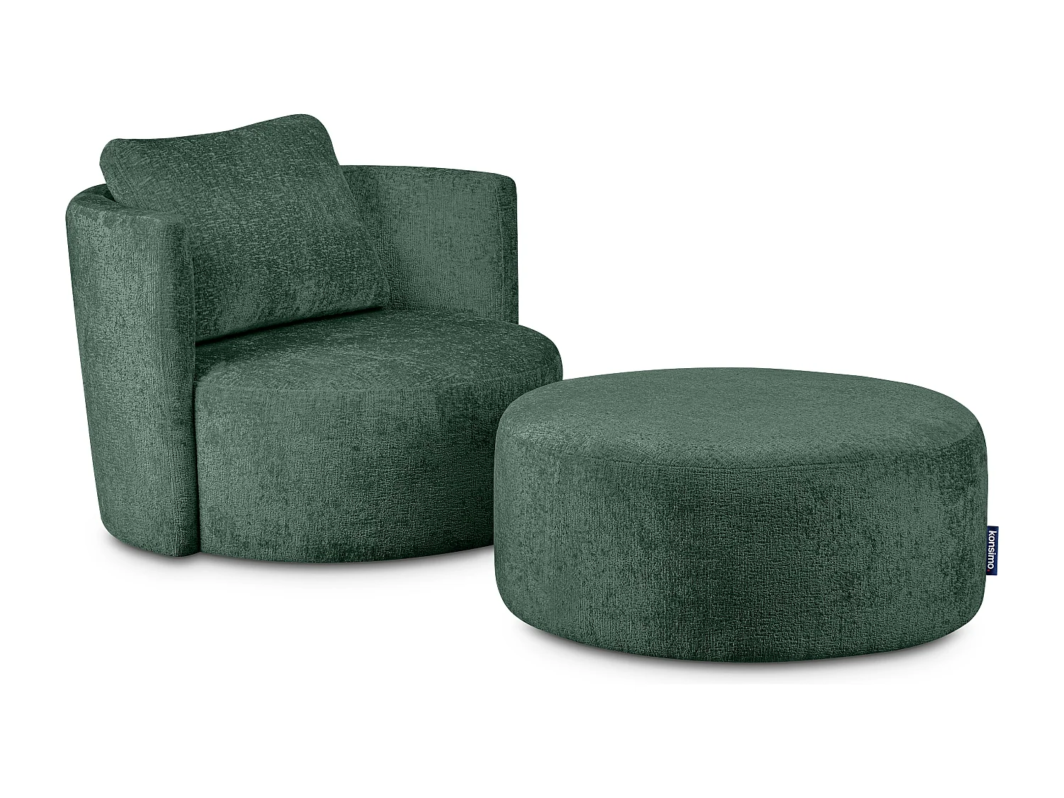 Puff im modernistischen Stil - grün - RAGGI