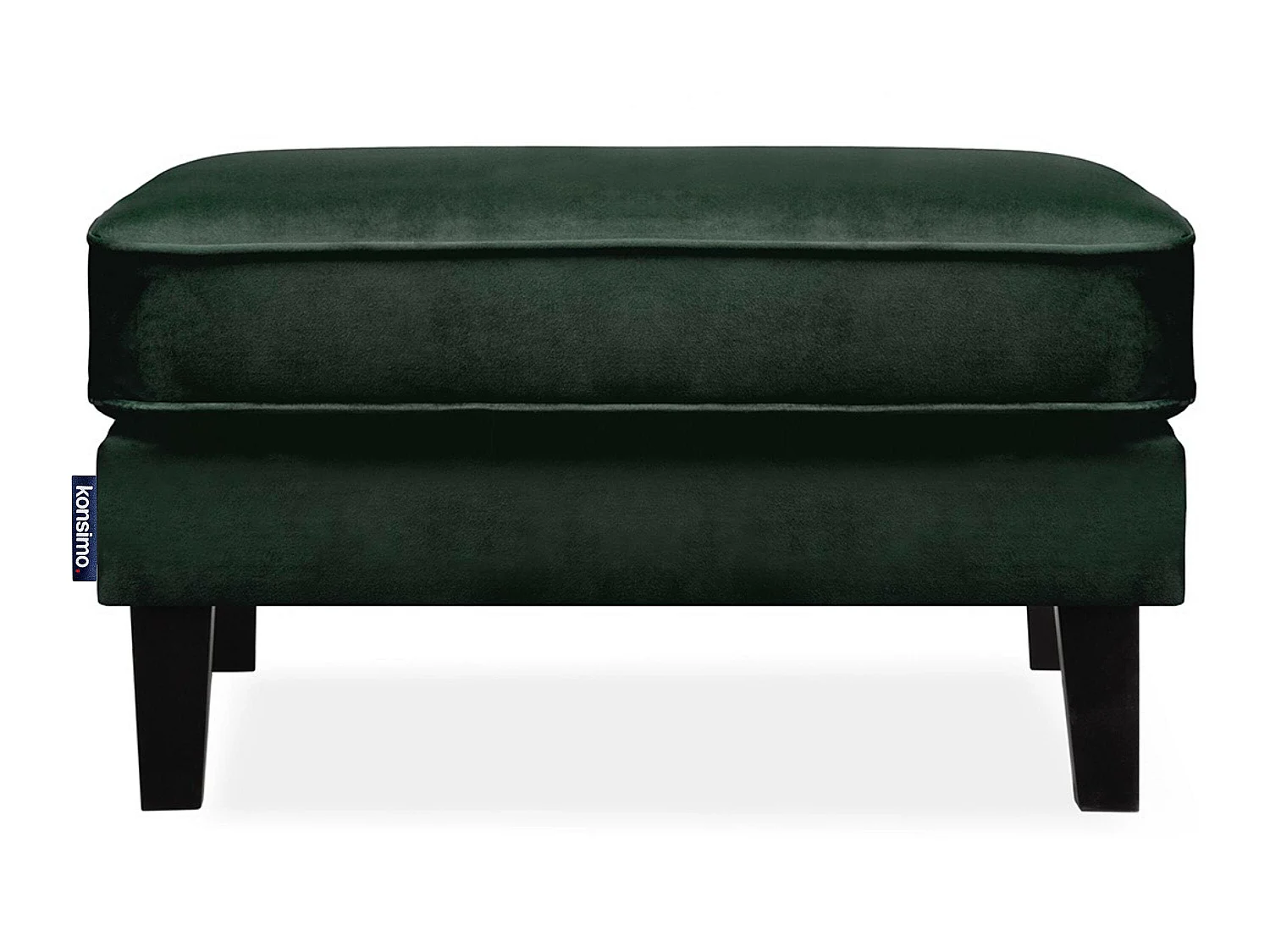 Sitzhocker zeitloses Design mit hohe Beine und Weicher Velours-Stoff  - dunkelgrün - TERSO