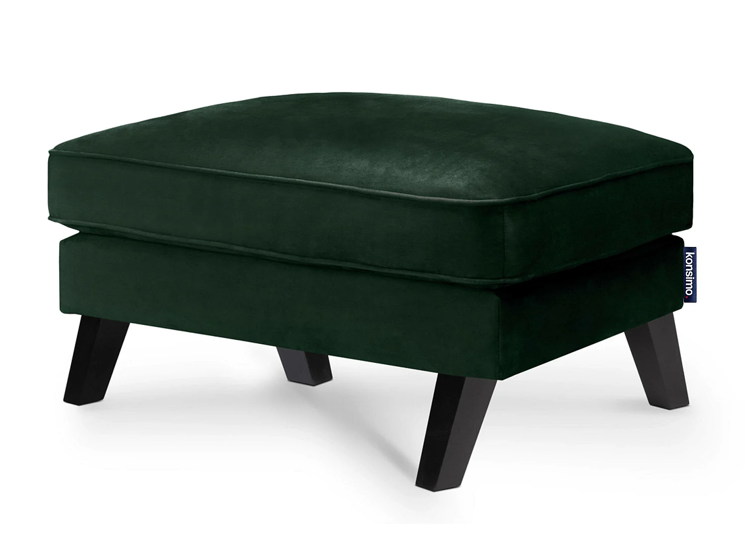 Sitzhocker zeitloses Design mit hohe Beine und Weicher Velours-Stoff  - dunkelgrün - TERSO