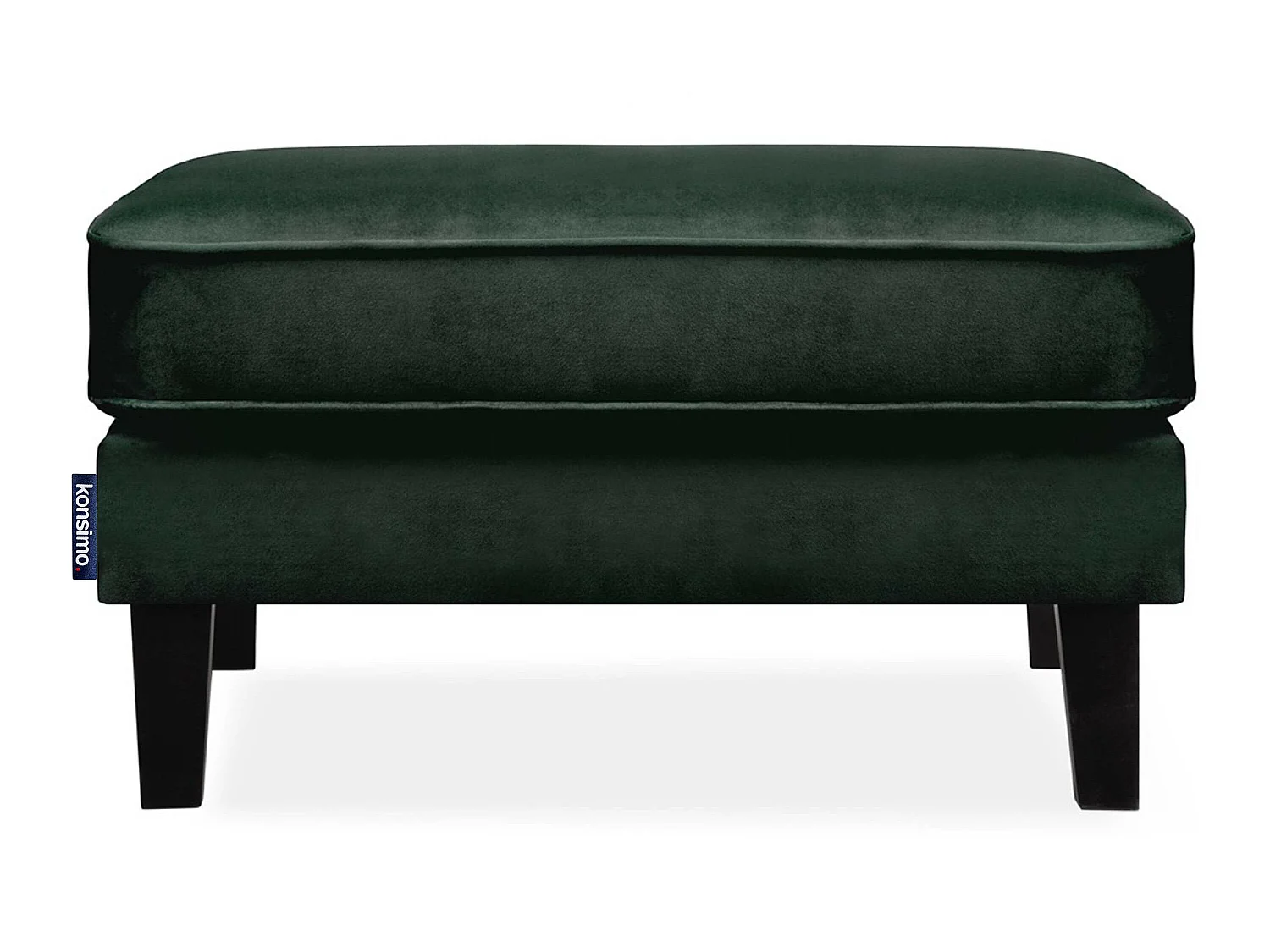 Sitzhocker zeitloses Design mit hohe Beine und Weicher Velours-Stoff  - dunkelgrün - TERSO