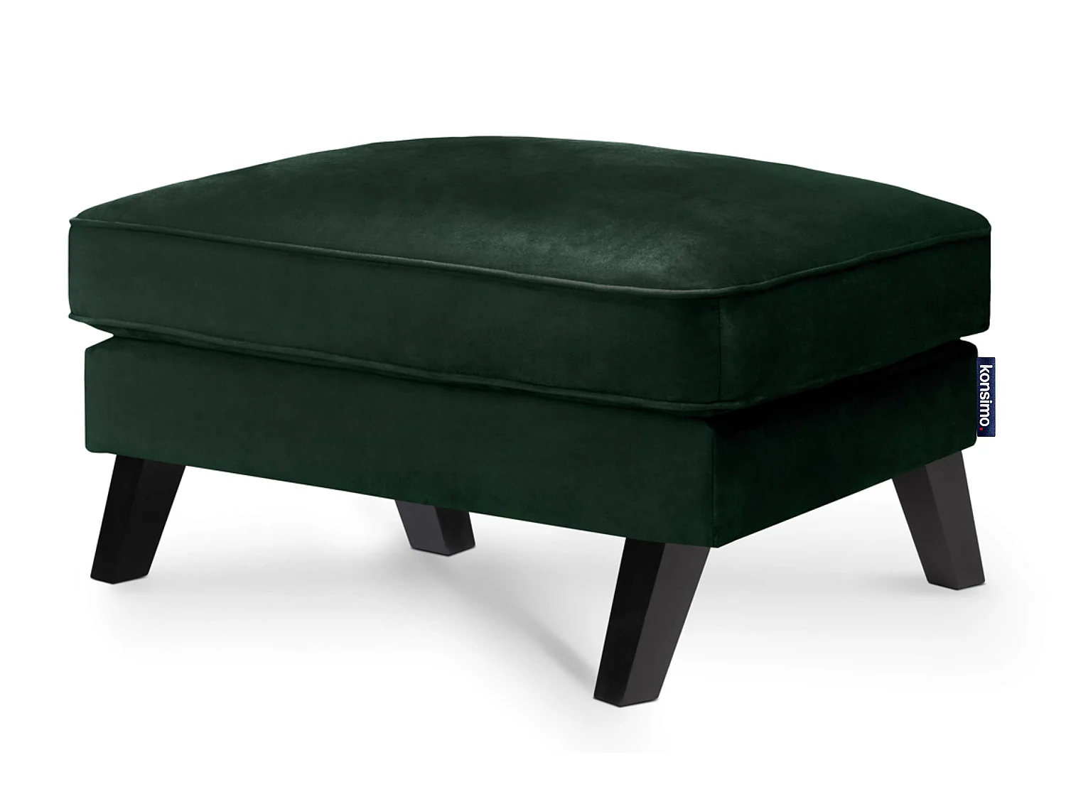 Sitzhocker zeitloses Design mit hohe Beine und Weicher Velours-Stoff  - dunkelgrün - TERSO