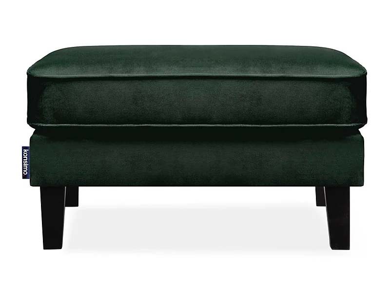 Sitzhocker zeitloses Design mit hohe Beine und Weicher Velours-Stoff  - dunkelgrün - TERSO