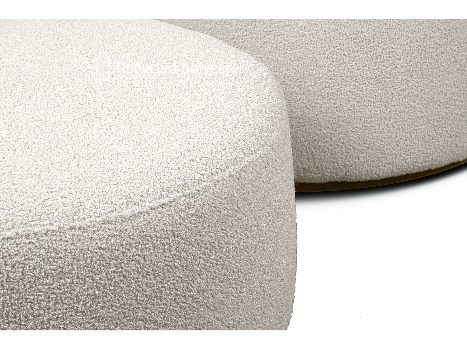 Puff im modernistischen Stil - Weiß - RAGGI