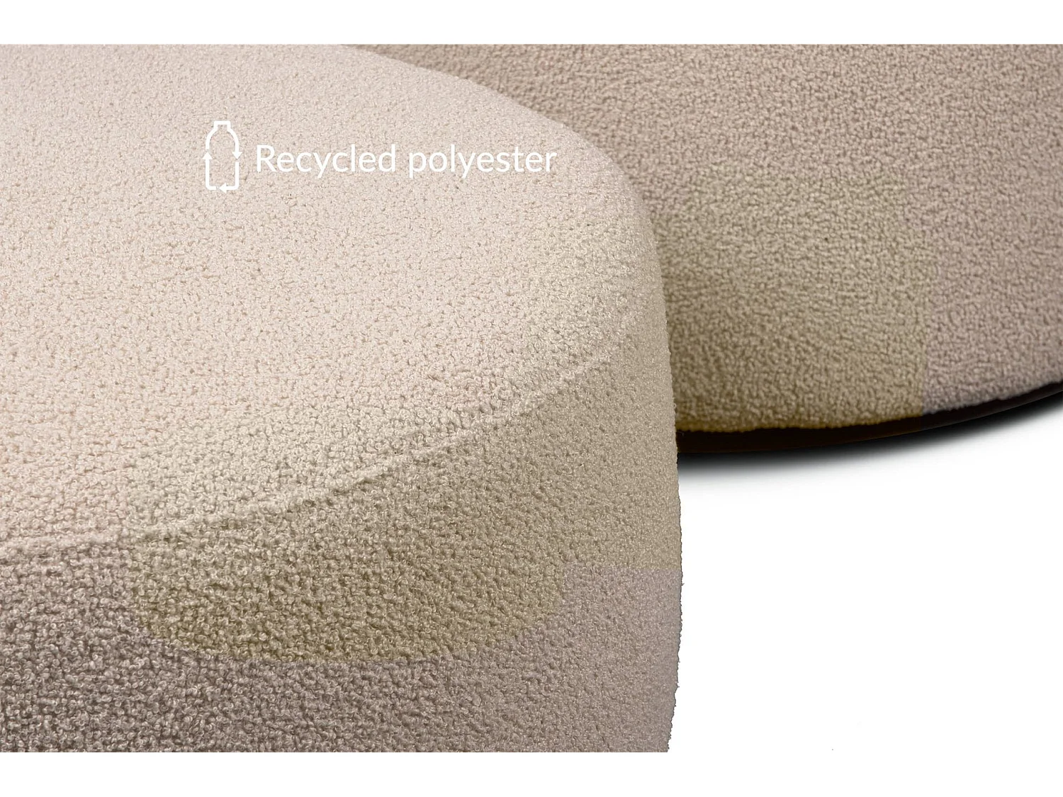 Puff im modernistischen Stil - beige - RAGGI