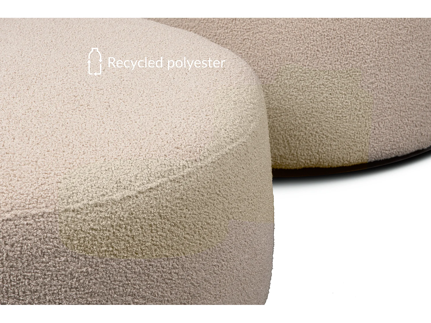 Puff im modernistischen Stil - beige - RAGGI