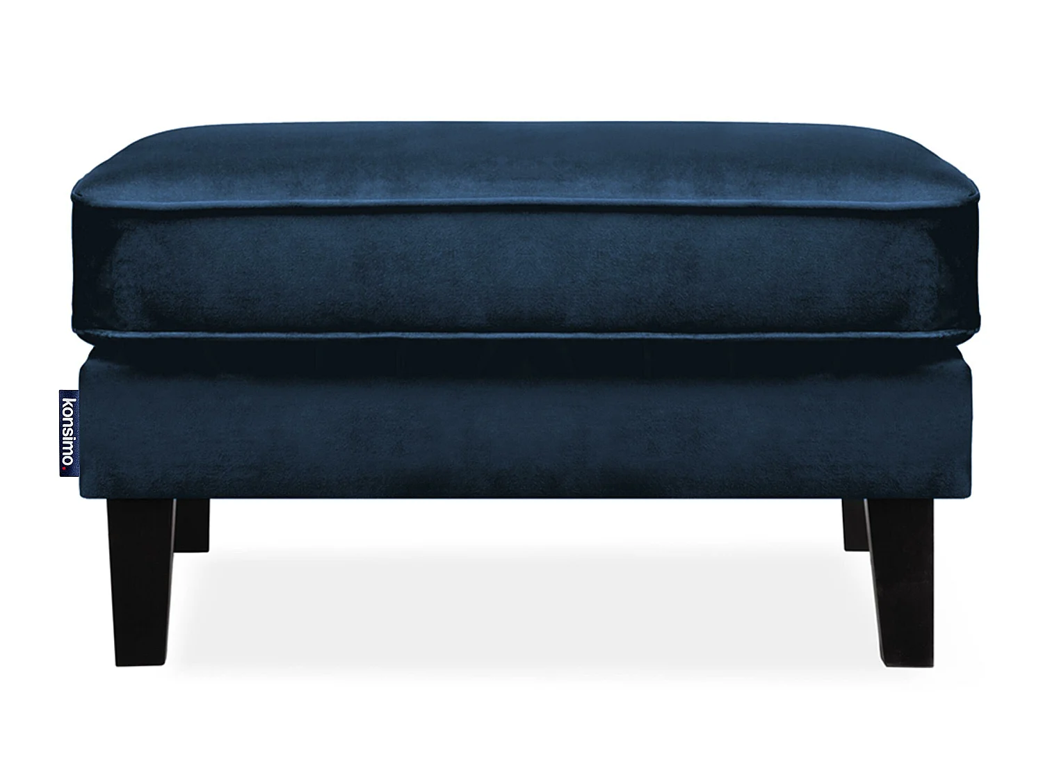 Sitzhocker zeitloses Design mit hohe Beine und Weicher Velours-Stoff  - dunkelblau - TERSO