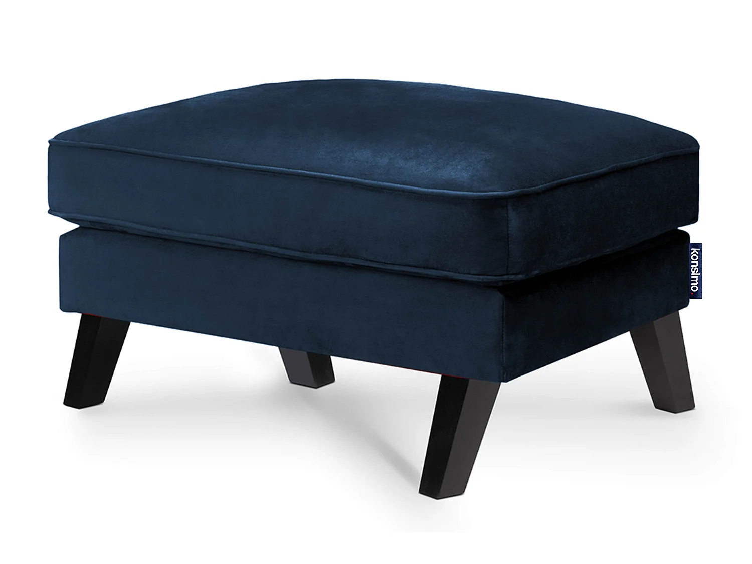 Sitzhocker zeitloses Design mit hohe Beine und Weicher Velours-Stoff  - dunkelblau - TERSO