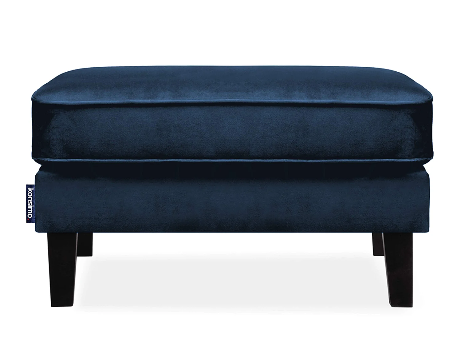 Sitzhocker zeitloses Design mit hohe Beine und Weicher Velours-Stoff  - dunkelblau - TERSO