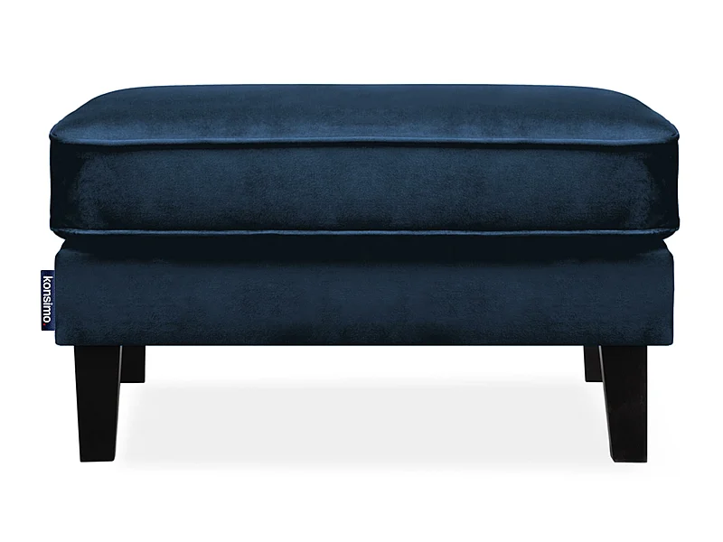 Sitzhocker zeitloses Design mit hohe Beine und Weicher Velours-Stoff  - dunkelblau - TERSO