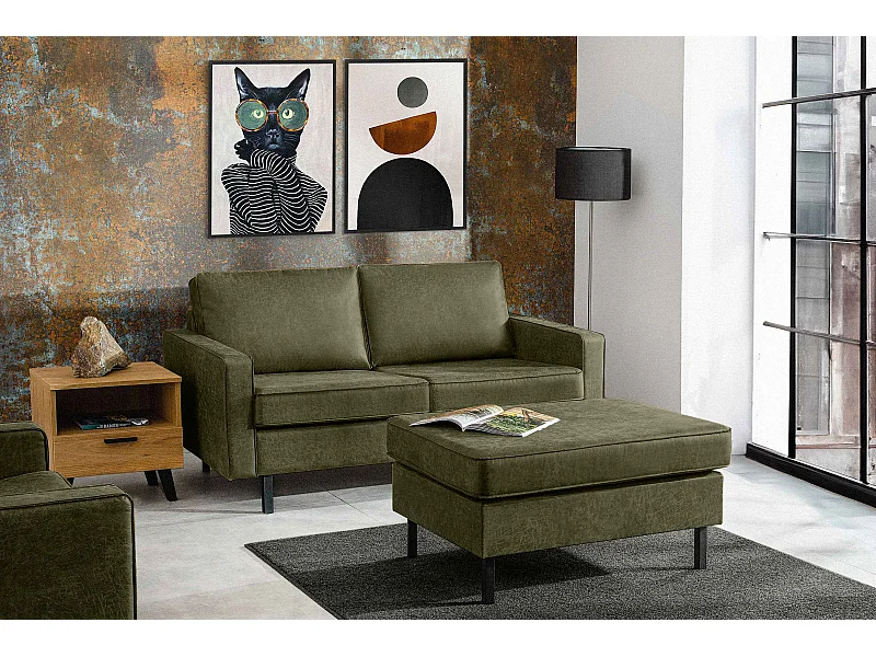 Hockerstuhl auf hohen Metallbeinen - grün - INVIA