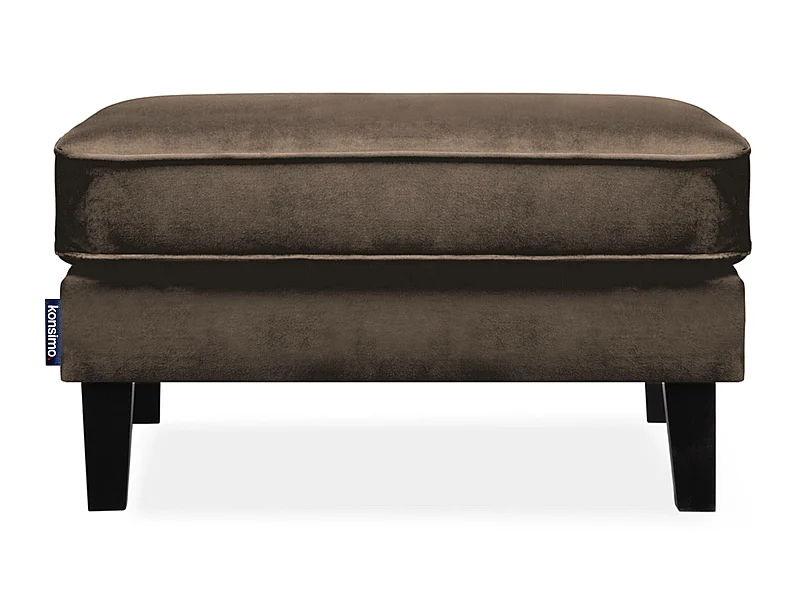 Sitzhocker zeitloses Design mit hohe Beine und Weicher Velours-Stoff  - braun - TERSO