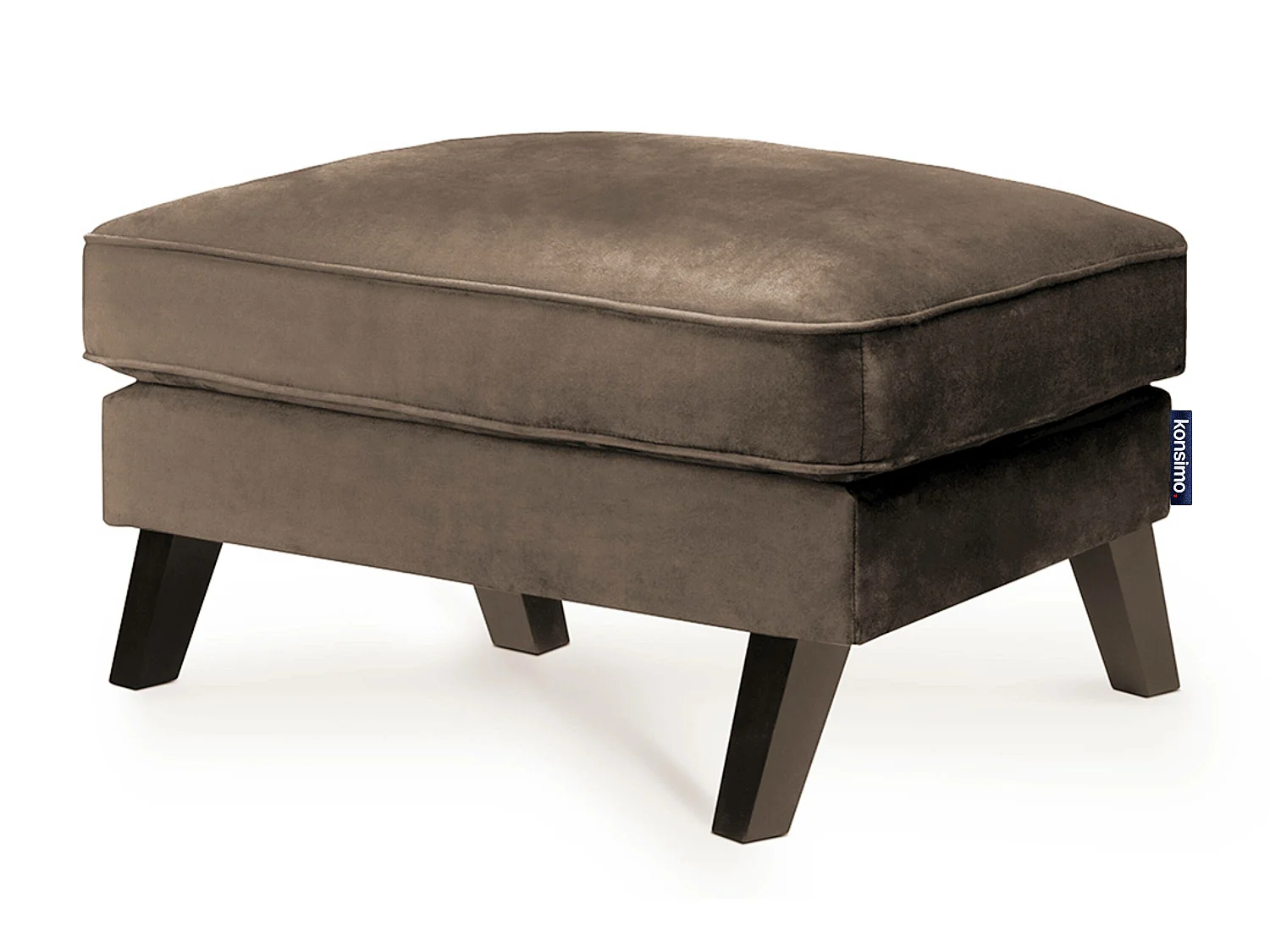 Sitzhocker zeitloses Design mit hohe Beine und Weicher Velours-Stoff  - braun - TERSO