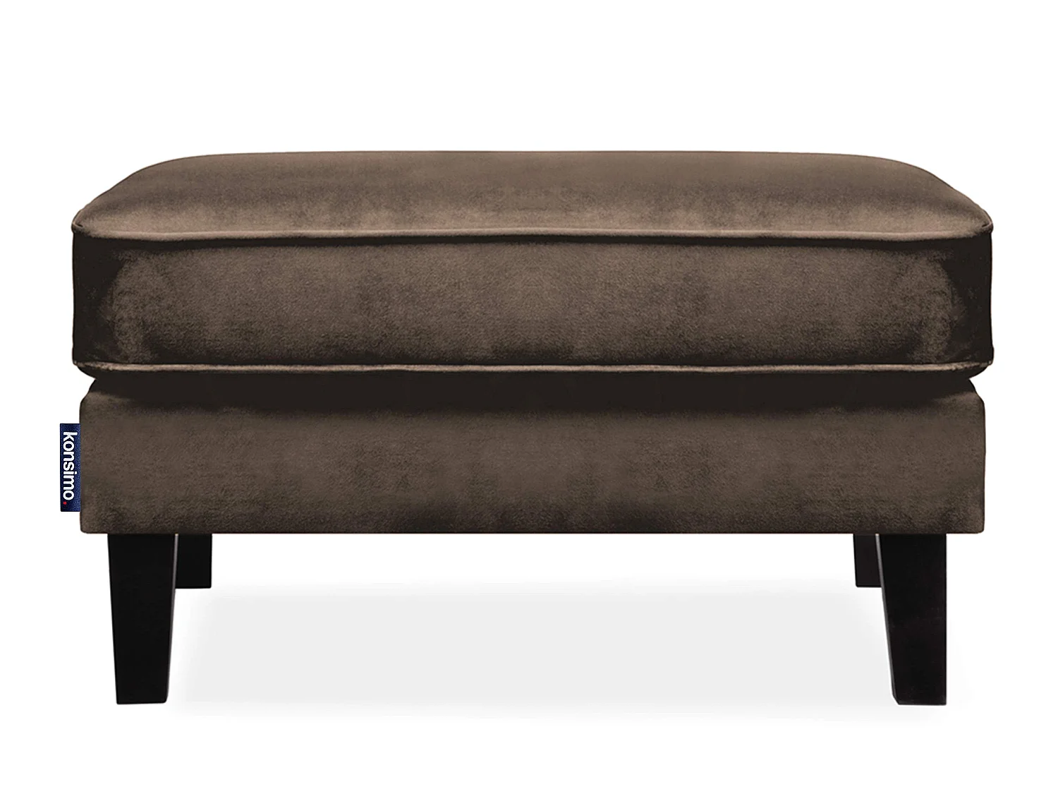 Sitzhocker zeitloses Design mit hohe Beine und Weicher Velours-Stoff  - braun - TERSO