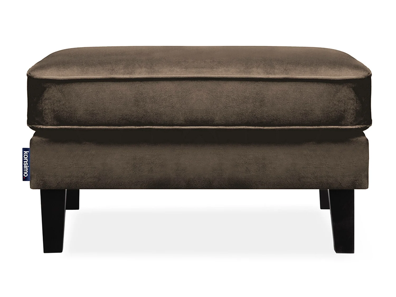 Sitzhocker zeitloses Design mit hohe Beine und Weicher Velours-Stoff  - braun - TERSO