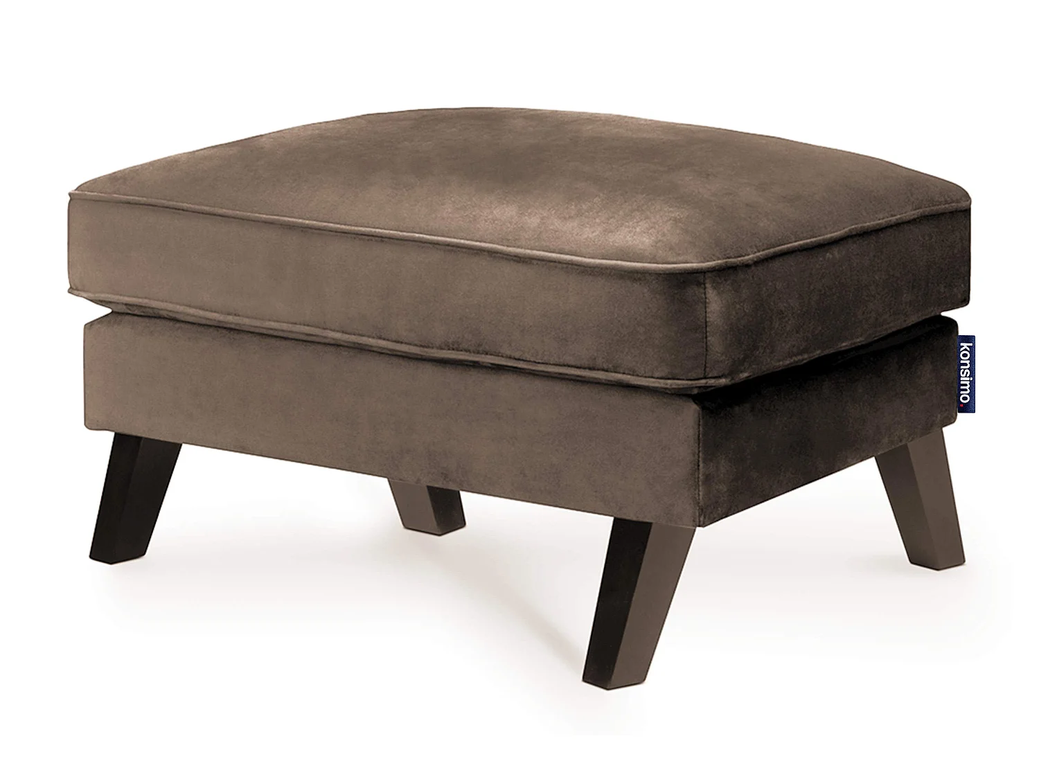 Sitzhocker zeitloses Design mit hohe Beine und Weicher Velours-Stoff  - braun - TERSO