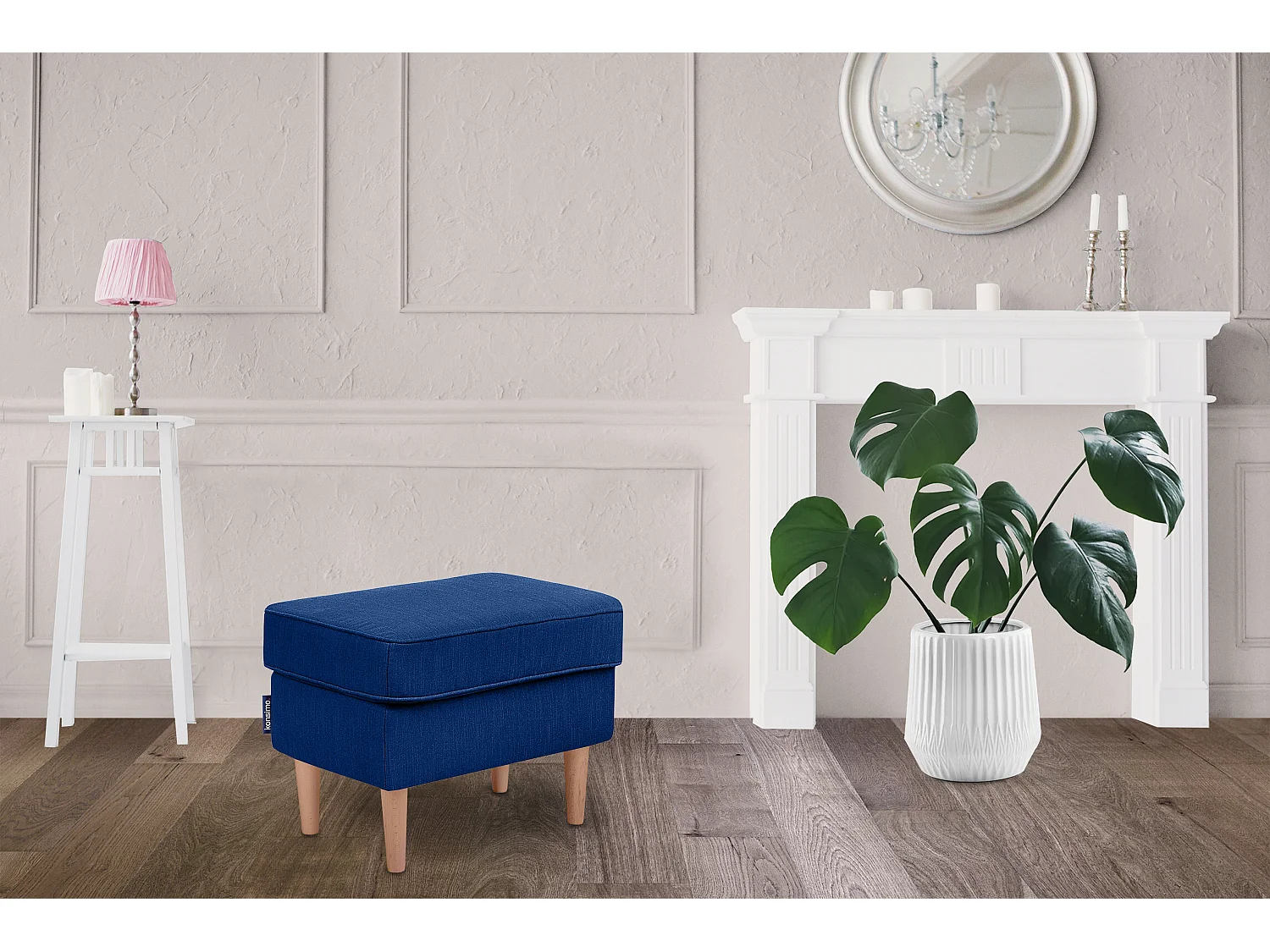 Sitzhocker zeitloses Design hohe Füße - dunkelblau - STRALIS