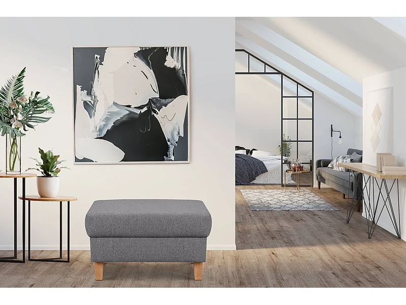 Sitzhocker Polsterhocker aufklappbarer - dunkelgrau - ERISO