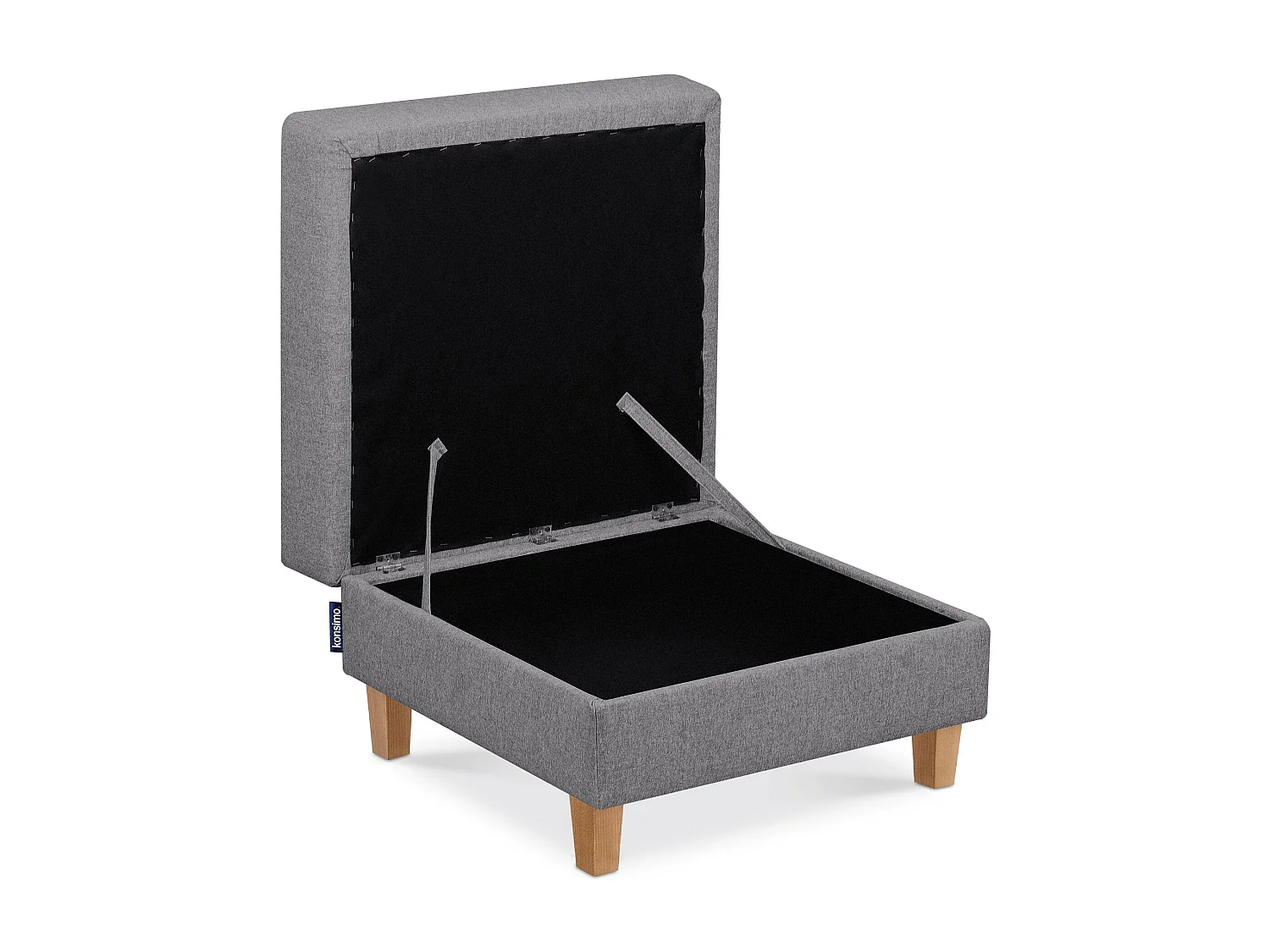 Sitzhocker Polsterhocker aufklappbarer - dunkelgrau - ERISO