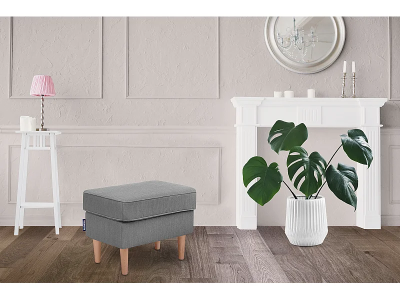 Sitzhocker zeitloses Design hohe Füße - grau - STRALIS