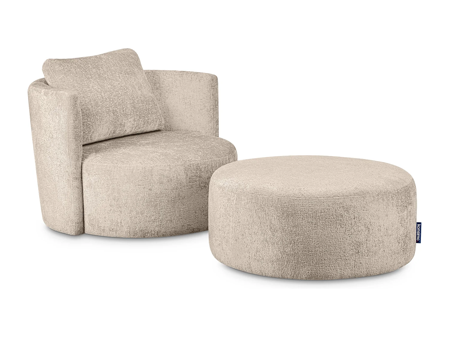 Puff im modernistischen Stil - grau - RAGGI