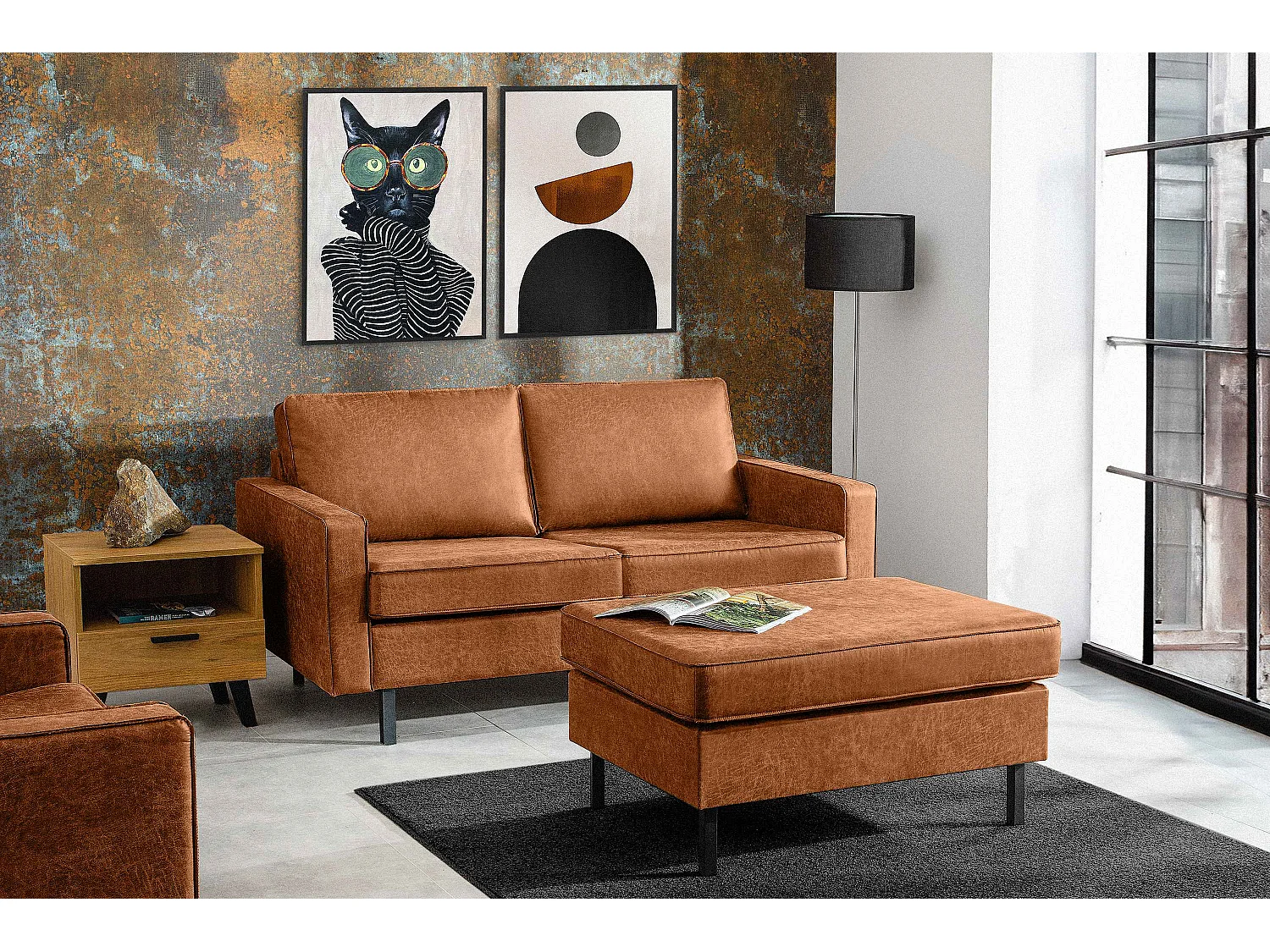 Hockerstuhl auf hohen Metallbeinen - rot - INVIA