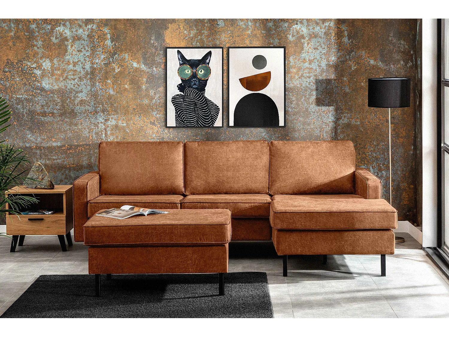 Hockerstuhl auf hohen Metallbeinen - rot - INVIA