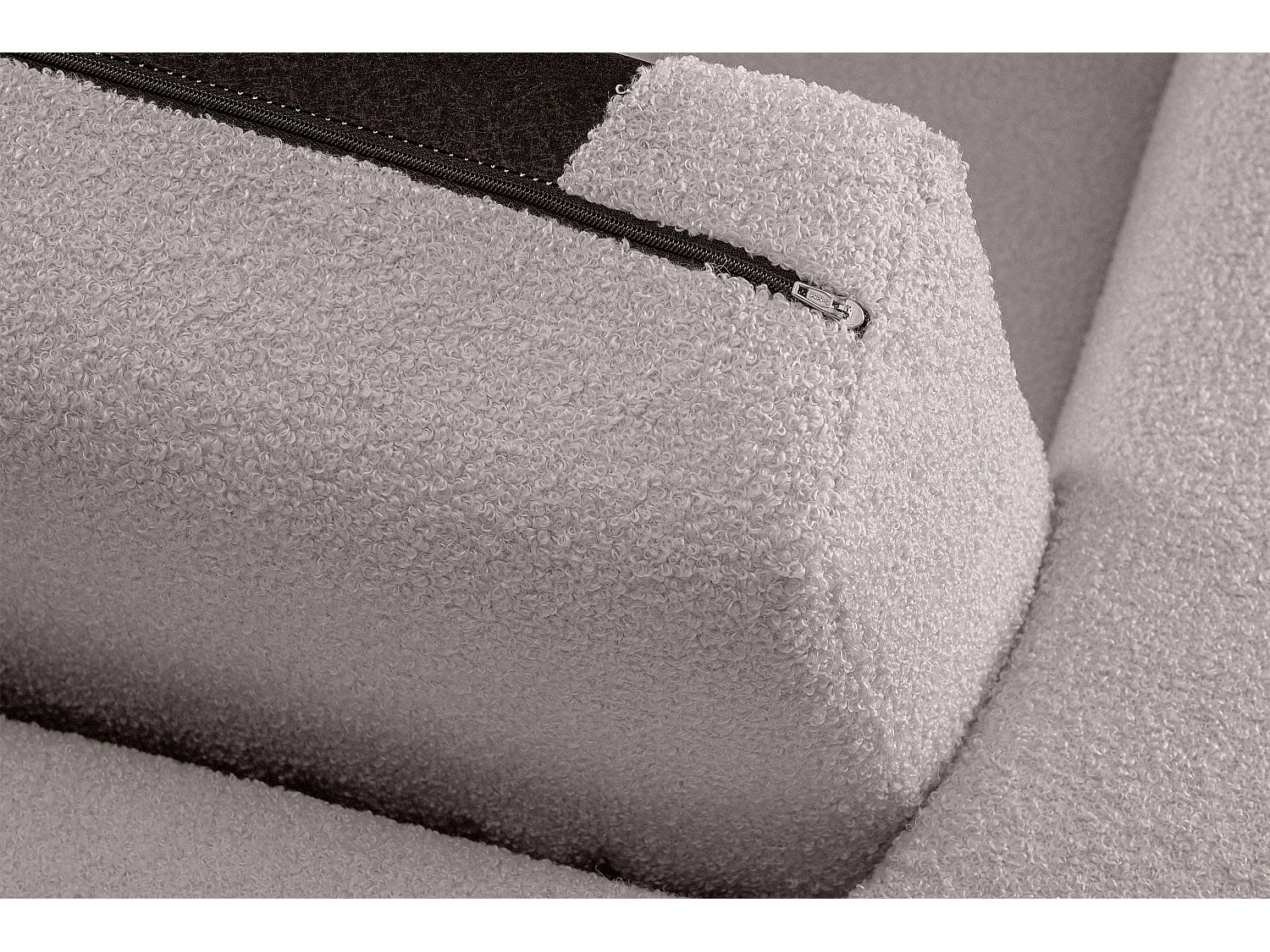 Sitzhocker Pouffe - hellgrau - TAGIO