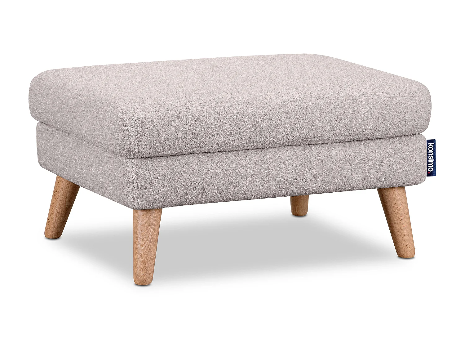 Sitzhocker Pouffe - hellgrau - TAGIO