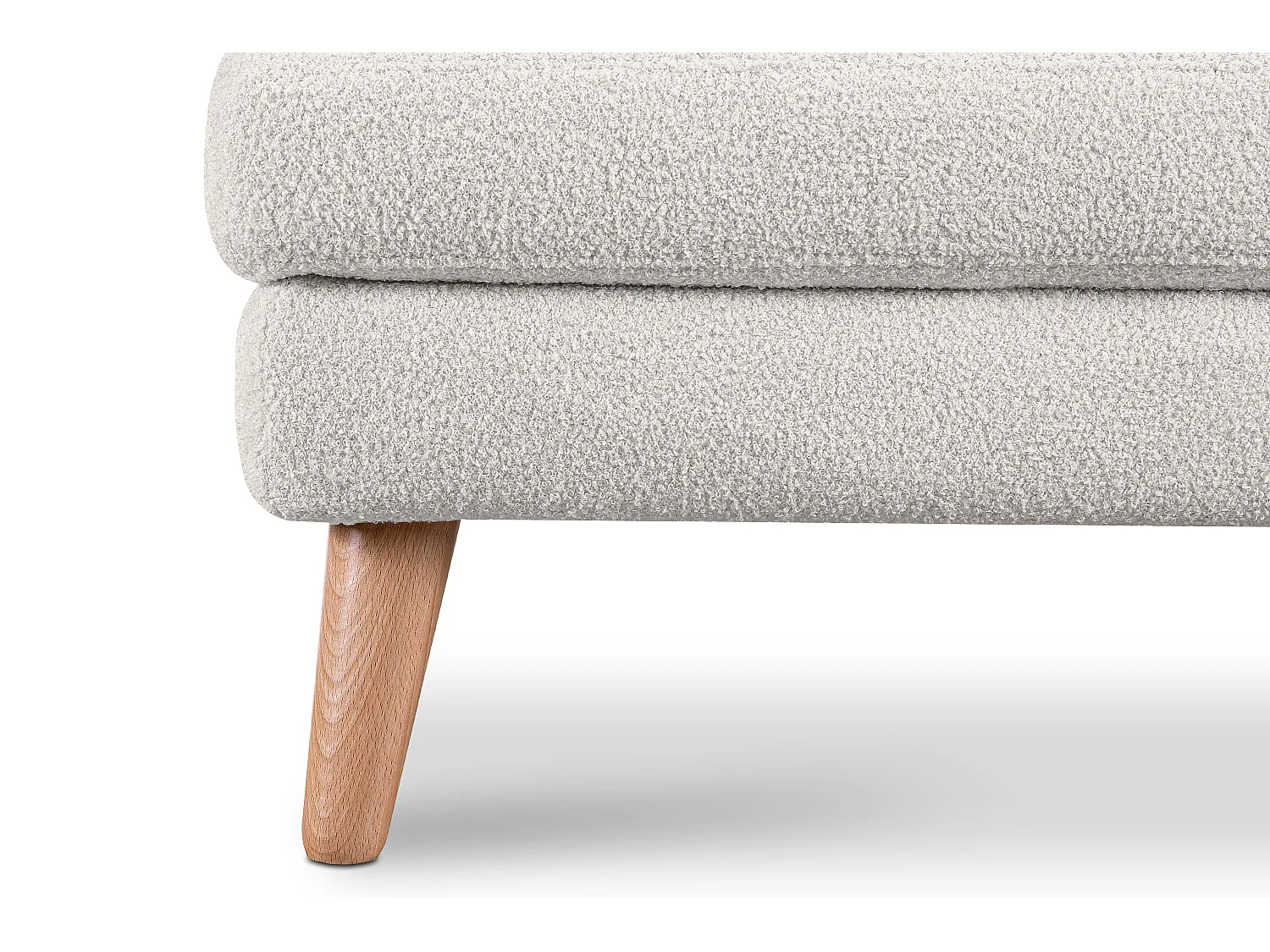 Sitzhocker Pouffe - weiss - TAGIO