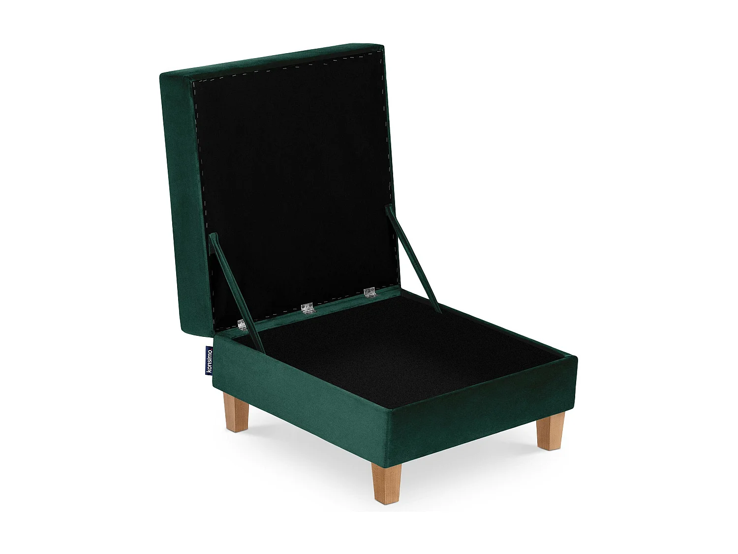 Sitzhocker Polsterhocker aufklappbarer - dunkelgrün - ERISO