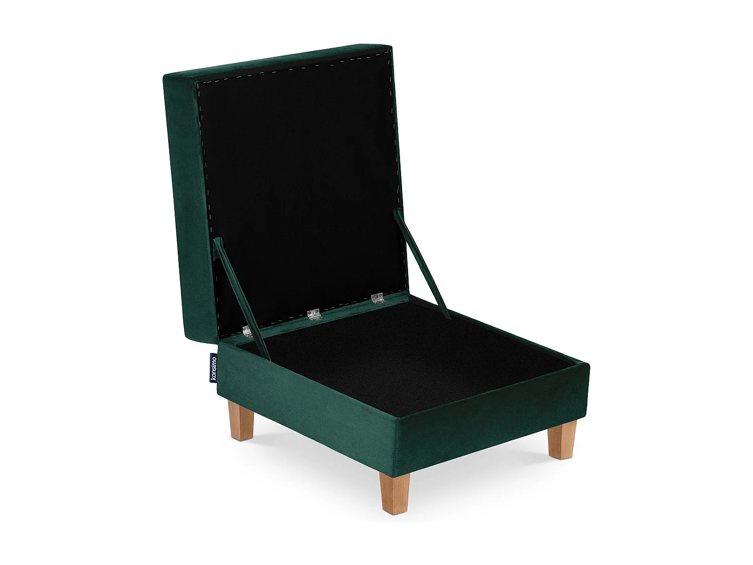 Sitzhocker Polsterhocker aufklappbarer - dunkelgrün - ERISO