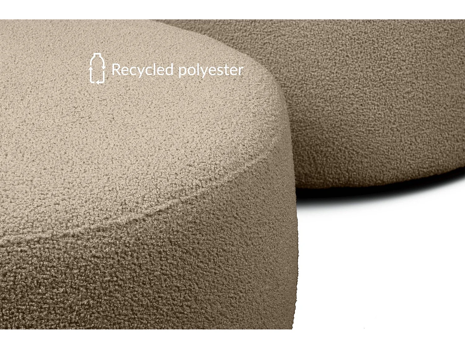 Puff im modernistischen Stil - dunkelbeige - RAGGI