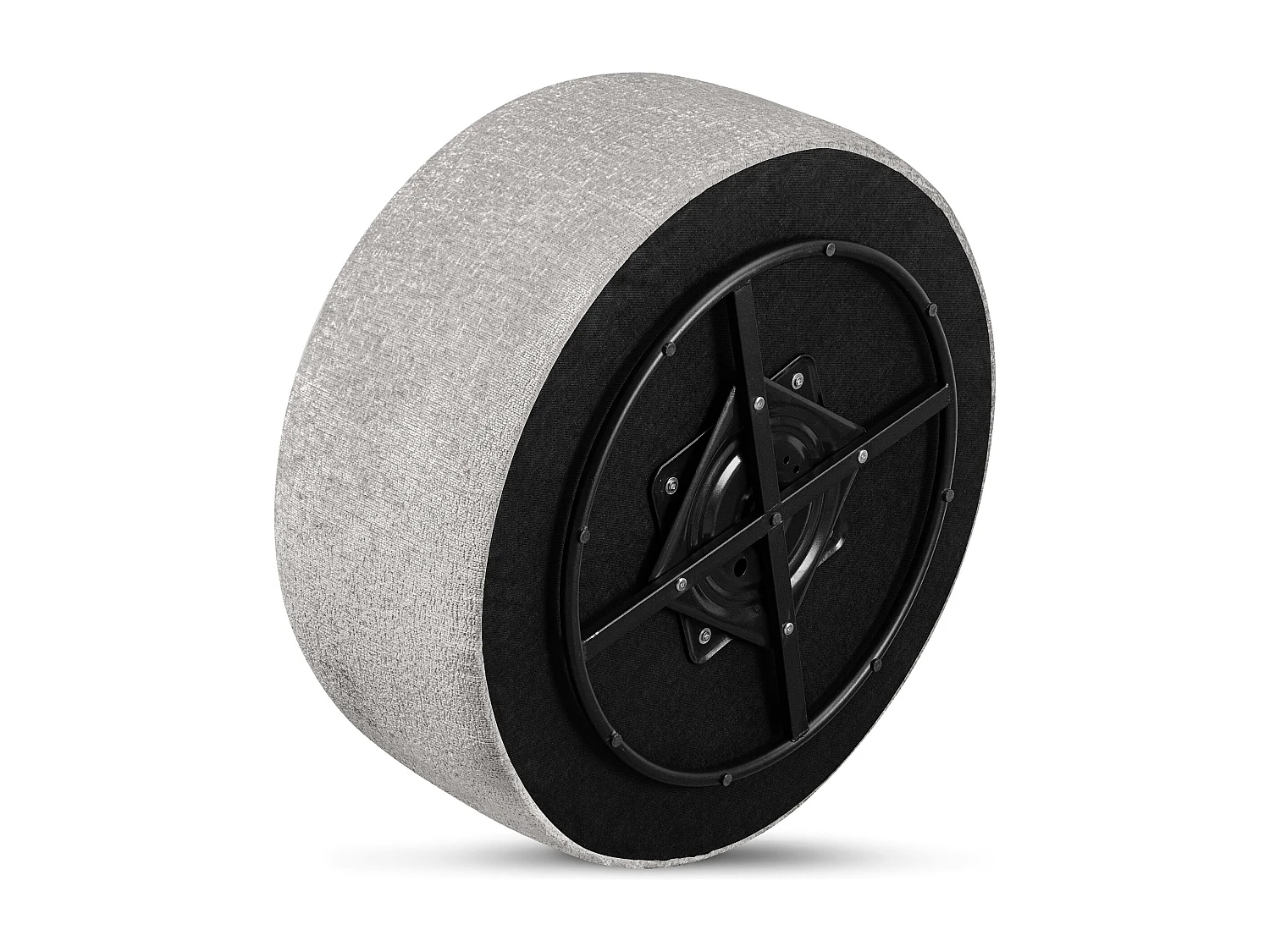 Puff im modernistischen Stil - aschgrau - RAGGI