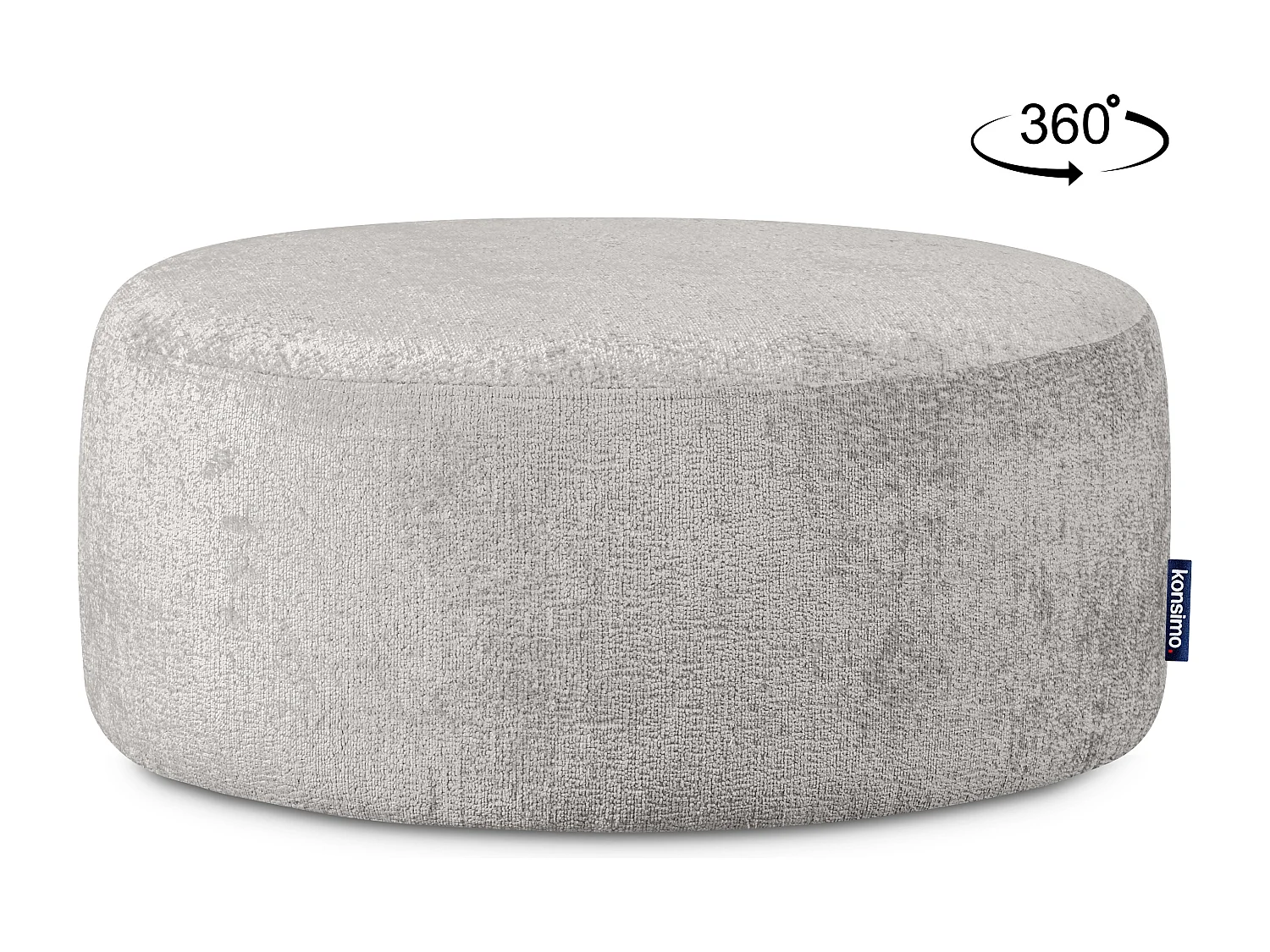 Puff im modernistischen Stil - aschgrau - RAGGI