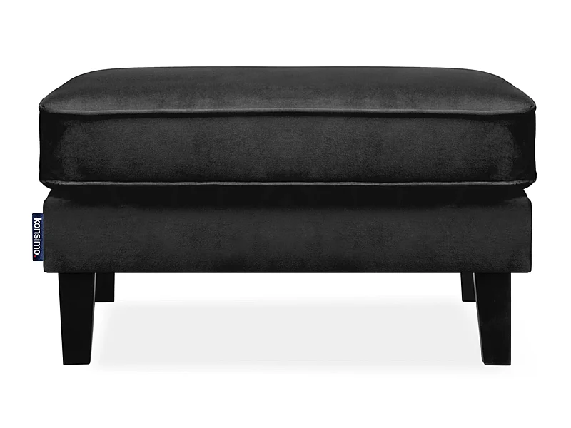 Sitzhocker zeitloses Design mit hohe Beine und Weicher Velours-Stoff  - dunkelblau - TERSO