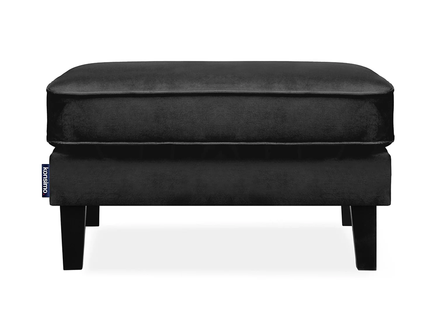 Sitzhocker zeitloses Design mit hohe Beine und Weicher Velours-Stoff  - dunkelblau - TERSO