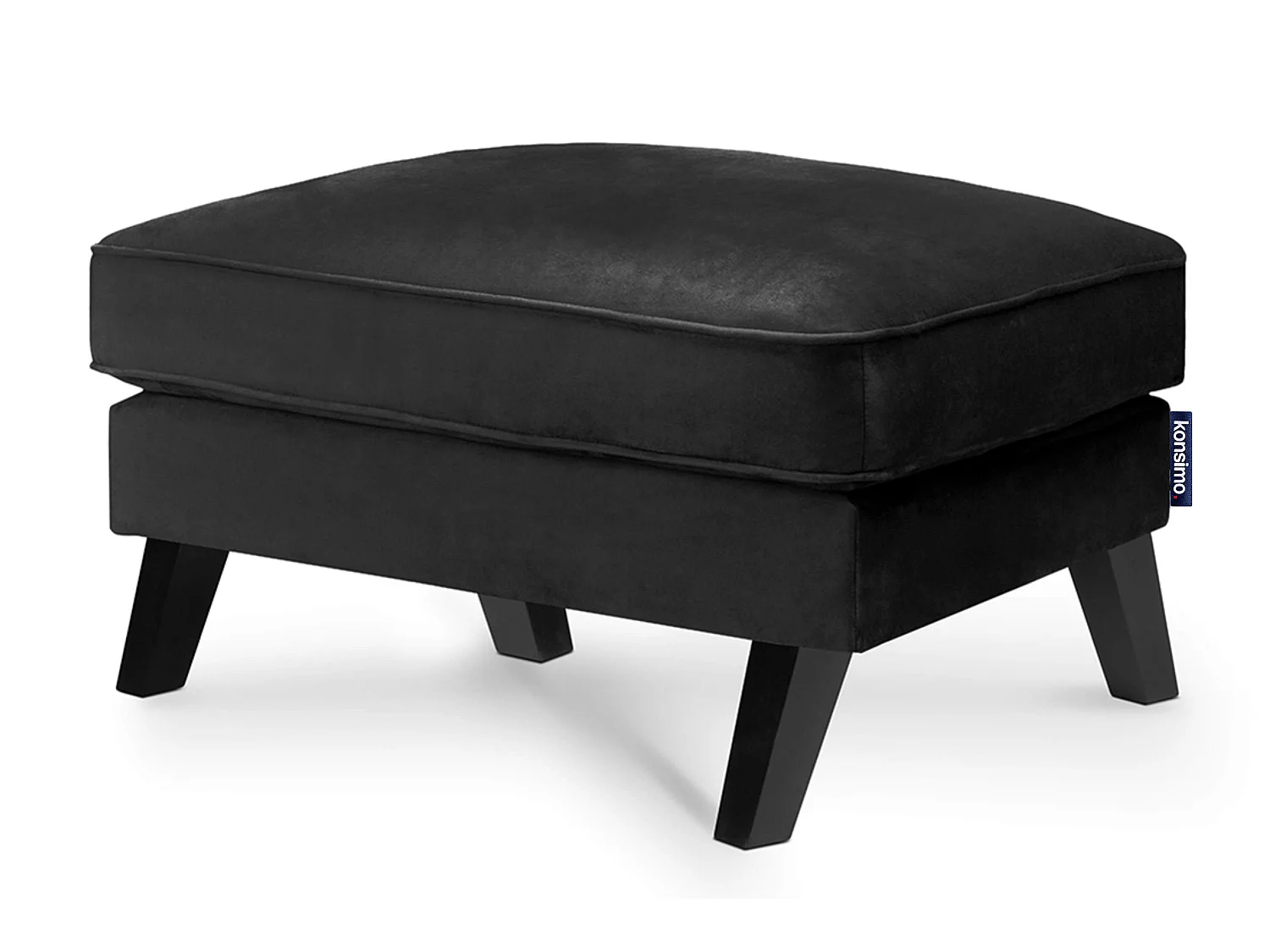 Sitzhocker zeitloses Design mit hohe Beine und Weicher Velours-Stoff  - dunkelblau - TERSO