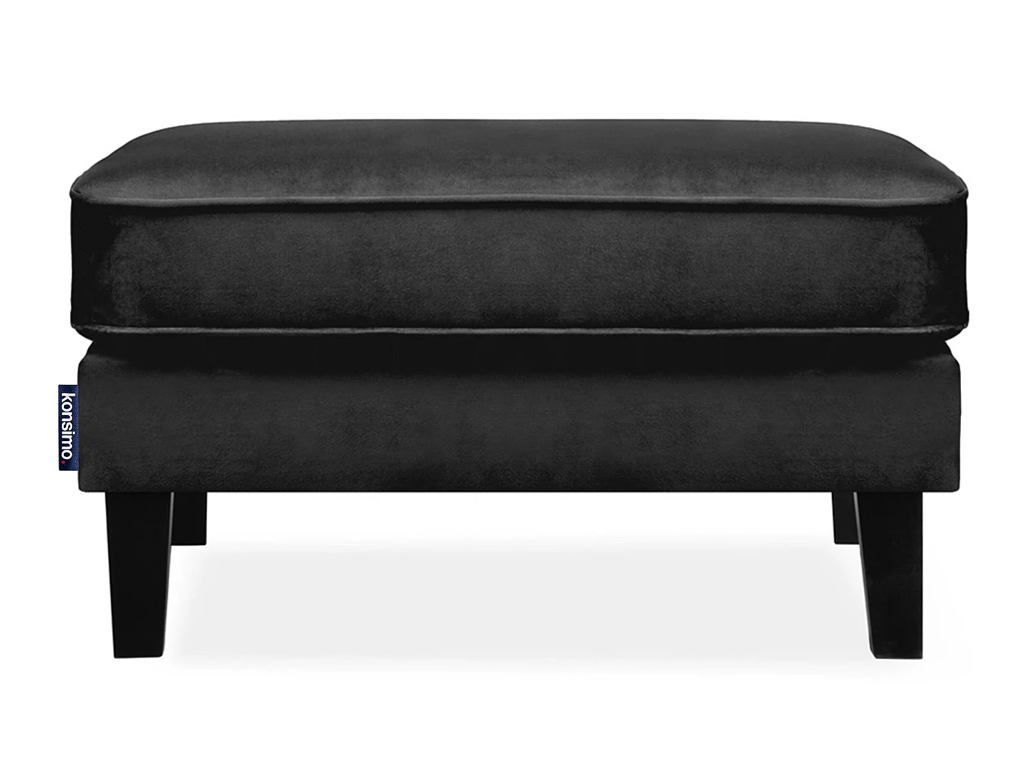 Sitzhocker zeitloses Design mit hohe Beine und Weicher Velours-Stoff  - dunkelblau - TERSO