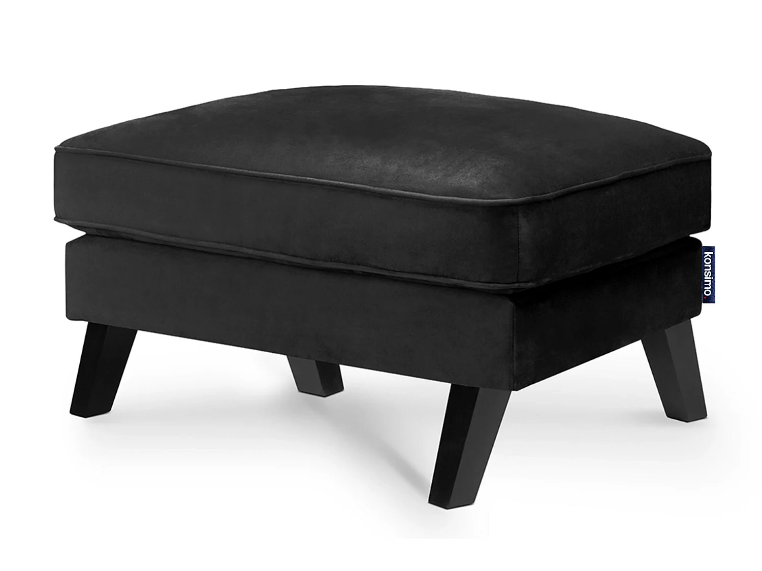 Sitzhocker zeitloses Design mit hohe Beine und Weicher Velours-Stoff  - dunkelblau - TERSO