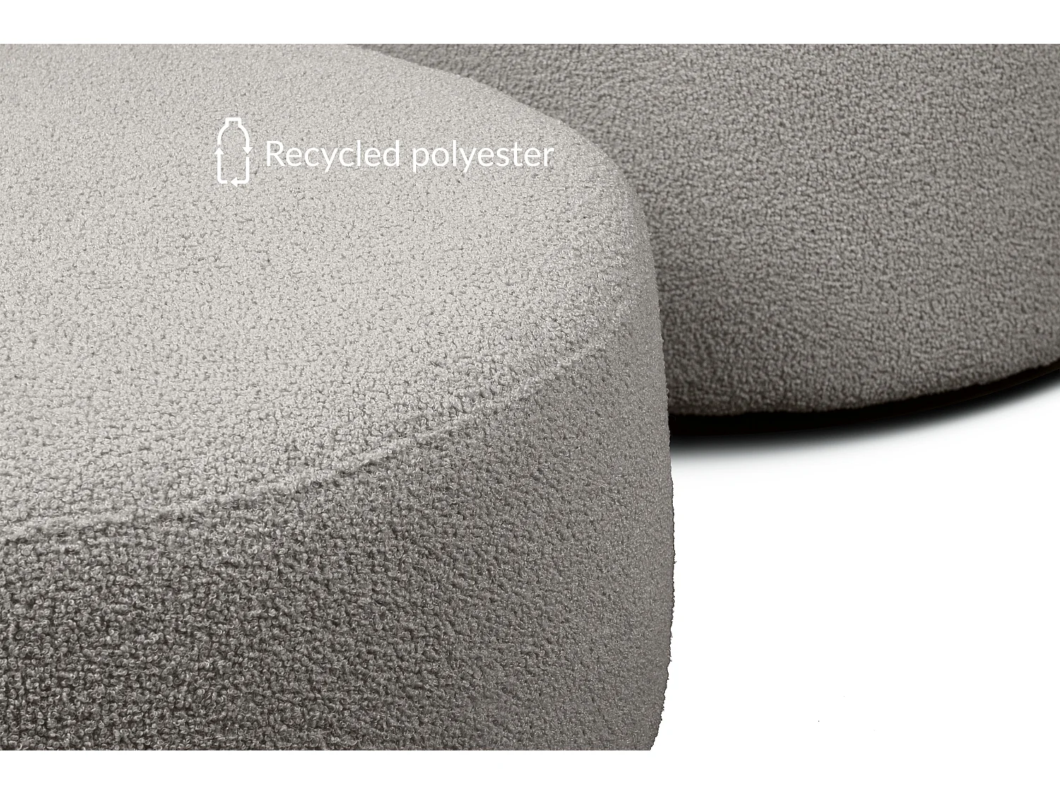 Puff im modernistischen Stil - hellgrau - RAGGI