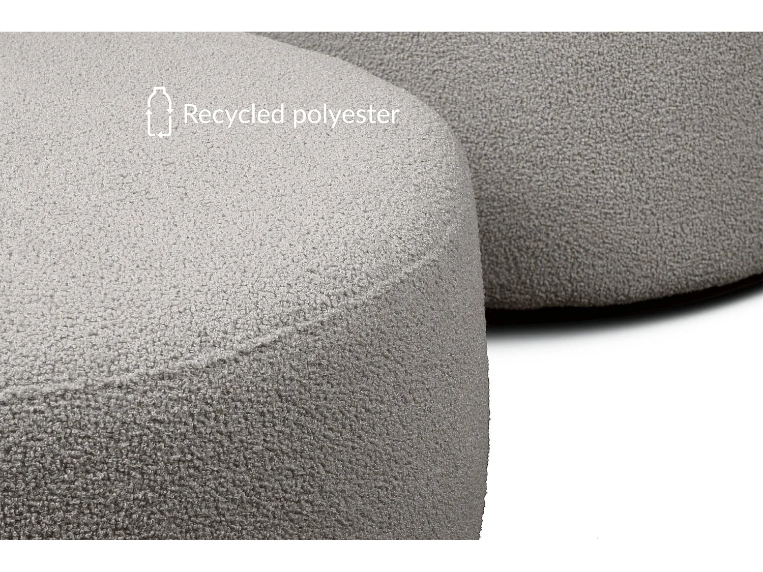 Puff im modernistischen Stil - hellgrau - RAGGI