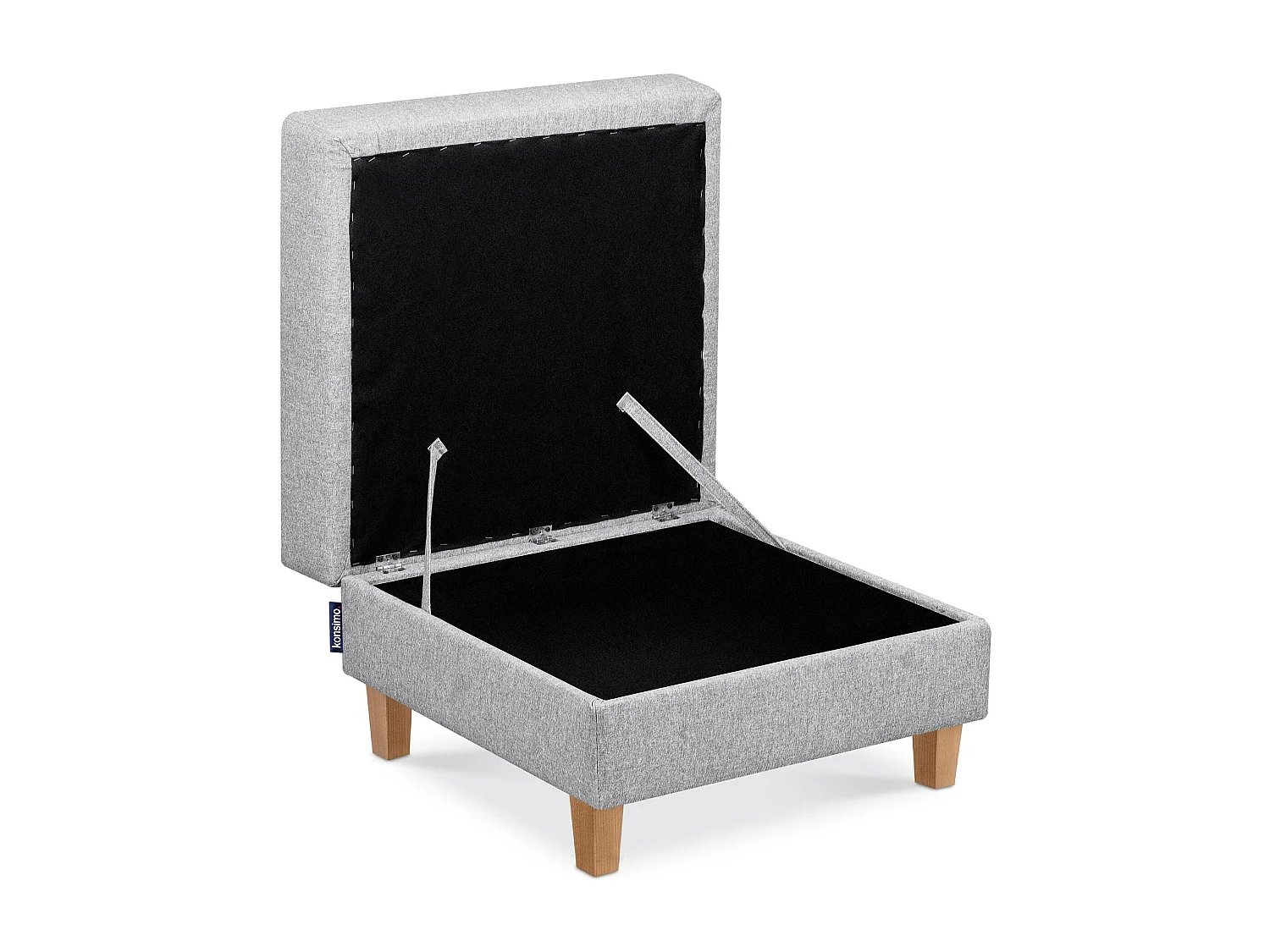 Sitzhocker Polsterhocker aufklappbarer - hellgrau - ERISO