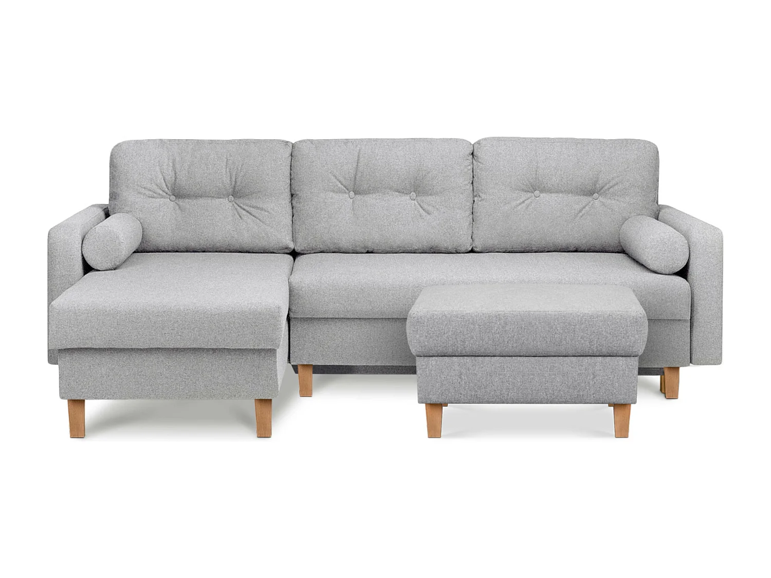 Sitzhocker Polsterhocker aufklappbarer - hellgrau - ERISO