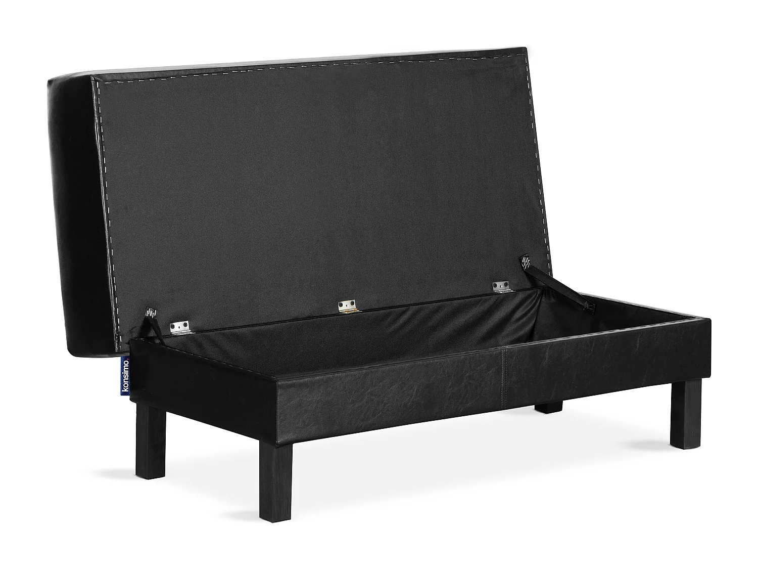 Sitzhocker auf hohen Holzbeinen - schwarz - ESPECTO