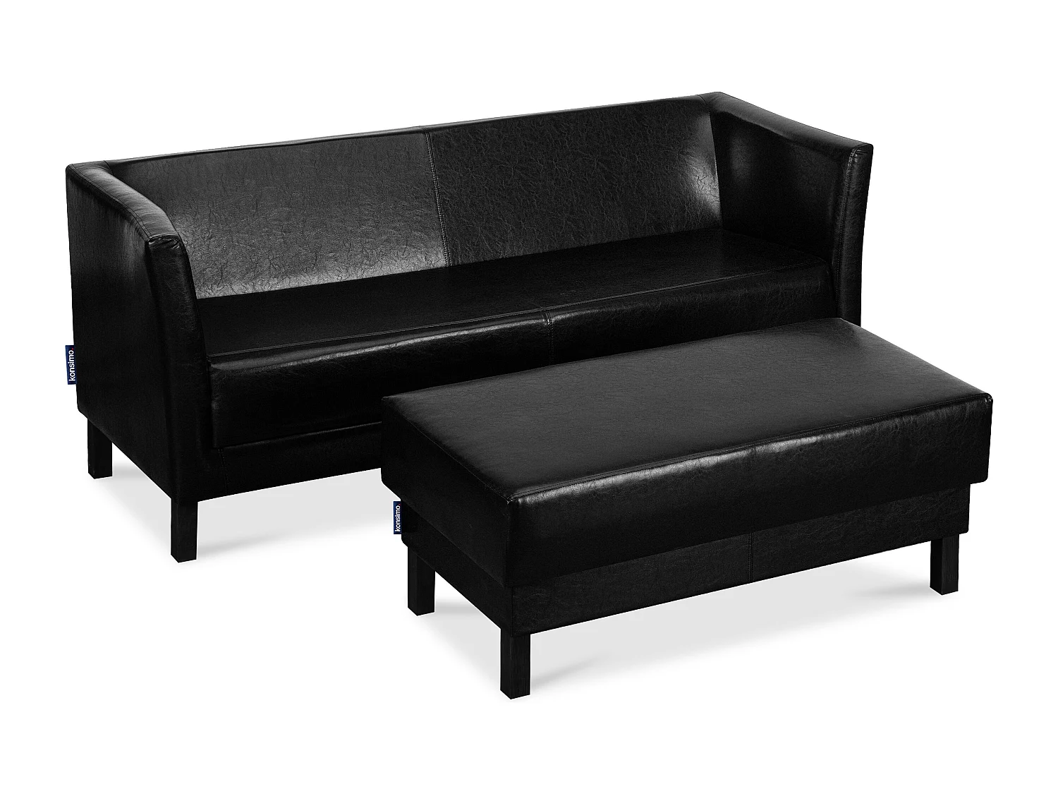 Sitzhocker auf hohen Holzbeinen - schwarz - ESPECTO