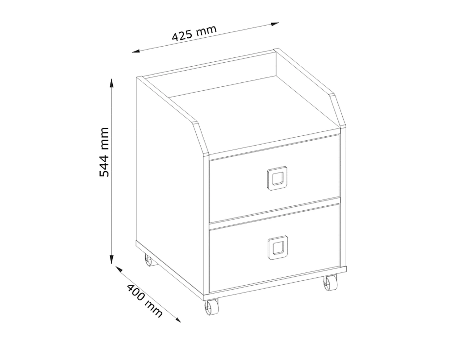 Rollcontainer - Weiß - MIRUM