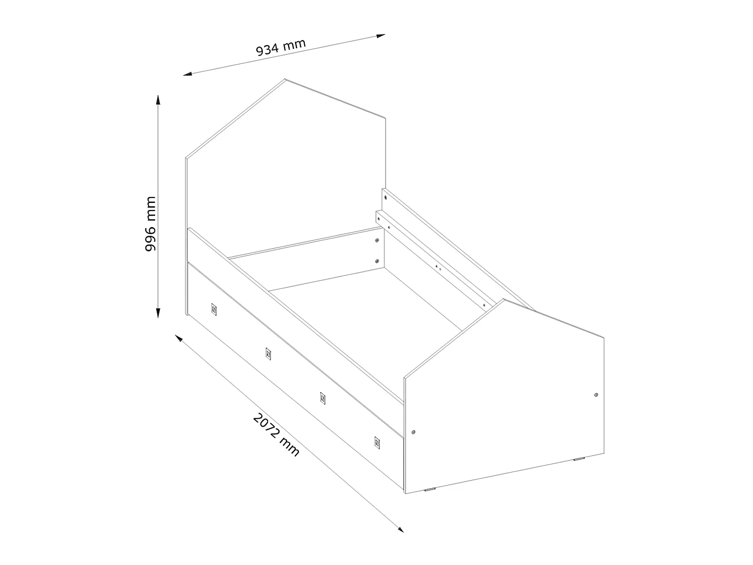 Hausbett - Weiß - MIRUM