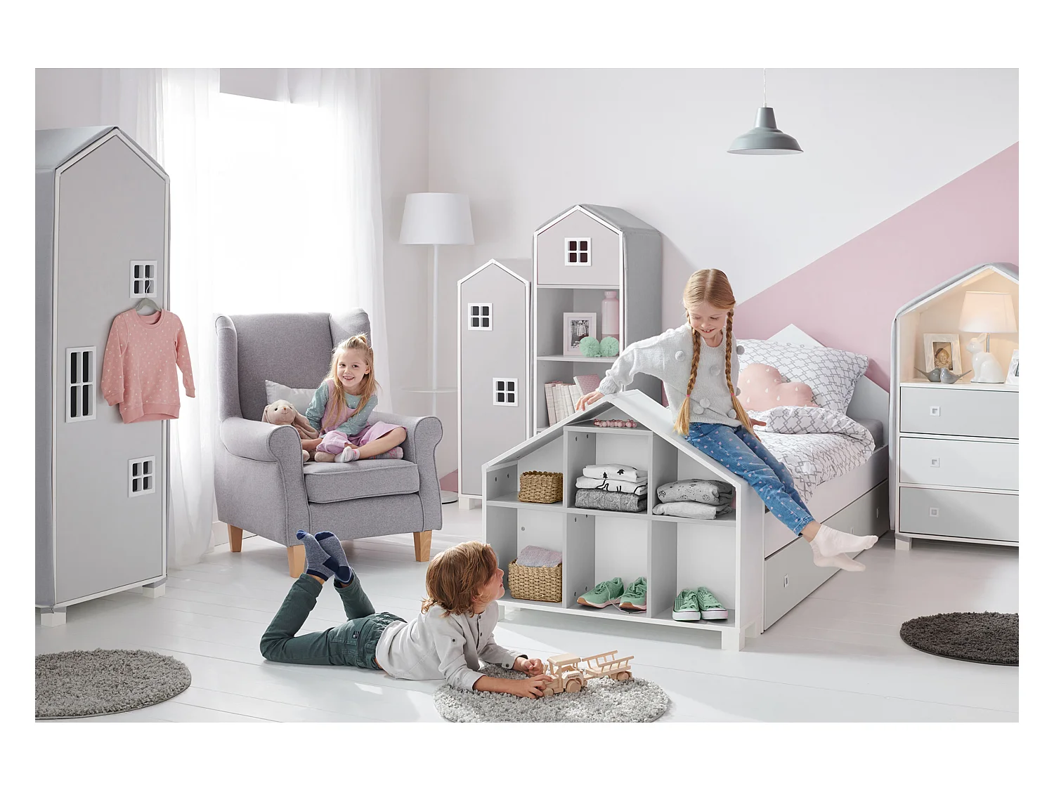 Kindermöbel-Set  (3er-Set) - Weiß - MIRUM