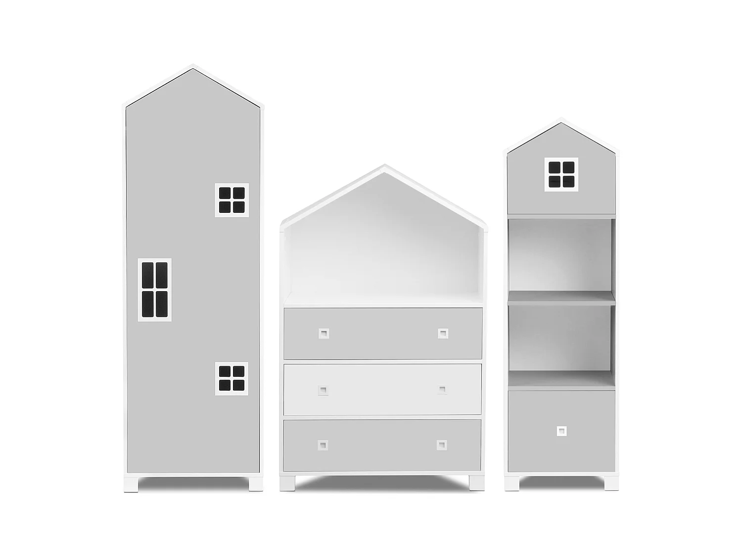 Kindermöbel-Set  (3er-Set) - Weiß - MIRUM